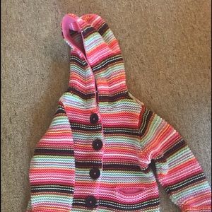 Little Girls Size 2T Gap stripped hooded sweater